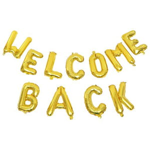 NOLITOYアルファベット風船welcomebackお帰りウェルカム歓迎会飾り付けようこそホーム風船ガーランドゴールド可愛いおしゃれパーティーグッズ学校教室二次会新学期帰宅デコレーション