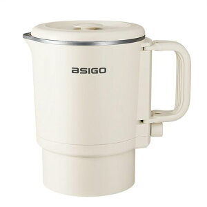 旅行折り畳み式電気ポータブルケトル、折り畳み式湯沸かし器、折りたためるケトル電気ケトルスープメーカー湯沸かしケトル100V800ml沸騰ドライ保護、8分急速沸かし煮込みお湯ラーメン…