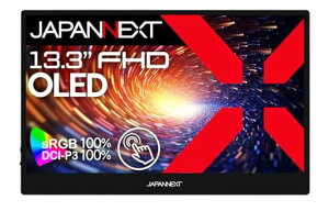 JAPANNEXT13.3�C���`���o�C�����j�^�[OLED�p�l���t��HD1920x1080�𑜓x�X�}�[�g�P�[�X�t��(USB/TypeC/MACPC�Ή�/�X�s�[�J�[����/sRGB100%/����)
