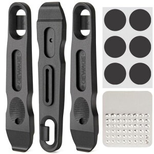 GEWAGE自転車タイヤレバー3本セットタイヤ交換工具パンク修理キット樹脂製ブラック(GE-603)