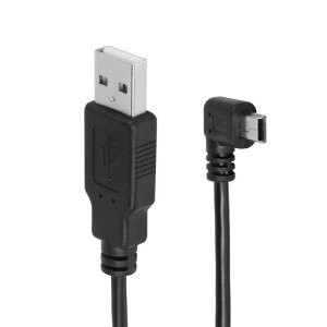 CERRXIANミニUSB変換ケーブルminiUSB左向きminiUSBL字型ケーブルUSBMINI5Pin5P上角90度オス-USB2.0オスプラグケーブル3M