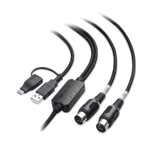 CableMattersMIDIUSBϊP[u-2mAMIDIP[uUSBA/USBCA5-PinDINAubN