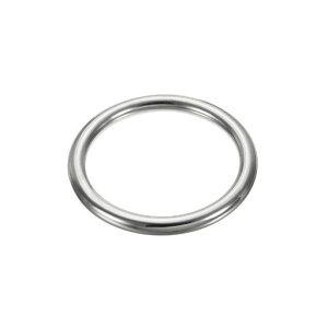 PATIKILOリングM10x80mmOバックルシームレスリング304ステンレス鋼製多目的DIY装飾ベルト工芸品吊り下げ物犬用リーシュ用1個