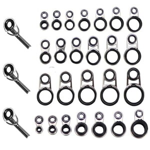 ロッドガイドステンレス釣り竿25個セット釣竿ロッドガイドアイリングアイ2.0mm~15mm多サイズ釣り竿修理キットステンレス釣り竿釣り竿ガイドセラミックリング交換修理キットフィッシング用