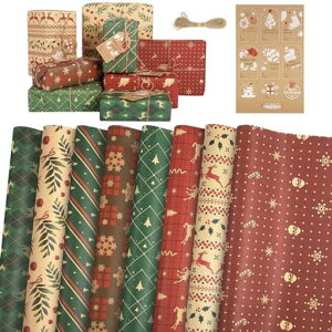 LEMESO�N���X�}�X���b�s���O�y�[�p�[���8�����܂�ڂ���50x70cm�N���X�}�X�v���[���g�M�t�g���蕨����b�s���O�����b�s���O�p�i����ޕ���ސԃN���t�g�������