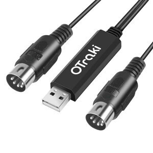 OTraki USB MIDI�P�[�u�� 2M 1 in 1 out �C���^�[�t�F�[�X MIDI�ϊ��P�[�u�� �L�[�{�[�h �d�q�s�A�m �d�q�h���� �V���Z�T�C�U�[�Ή� PC�ڑ� for Windows for Mac �����`�� �h���C�o�[�s�v �ȒP�ڑ�
