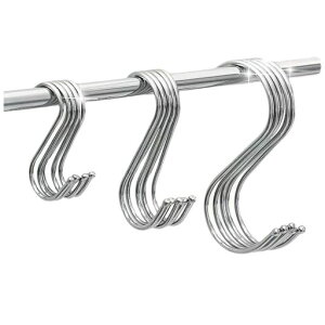 S字フック30個セット大中小Sじフック汎用フック防錆キッチン浴室お風呂Sカン小物掛け吊り下げ銀色