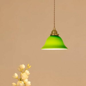 ペンダントライトガラス真鍮E26口金LED電球付属引掛けシーリングライト照明器具天井吊り下げ灯北欧おしゃれかわいい手作り