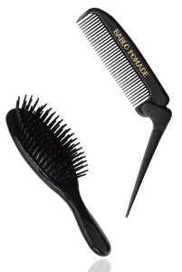 BABLOPOMADE折りたたみコーム&ヘアブラシセットくしメンズ粗目髪の毛バーバー櫛