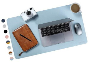 桜酔屋デスクマット両面マウスパッド大型学習机PUレザーパソコンマットオフィス/ゲーム用テーブルマット(スカイブルー+シルバー30cm*60cm)