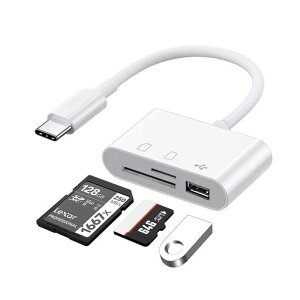YGTBSRSDJ[h[_[Type-C3in1J[h[_[USB/SD/TFϊA_v^ݒsvʐ^/rfIUSB2.0o]J[h[_[iPhone15Pro/MaxAMacBookPro/Air