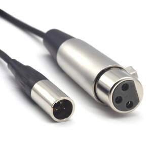 SiYear Mini XLR�I�X-XLR���X�v���O�}�C�N�P�[�u�� Blackmagic Pocket 4K�J���� �r�f�I�A�V�X�g 4K�AMini 3�s�� �v�����y���I�[�f�B�I�P�[�u��(5�t�B�[�g/1.5m)�B