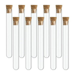 PATIKIL3ml試験管25個入り2.95x0.39”ガラス製クリアな丸底試験管コンテナストッパー付き。ビーズパーティーキャンディバスソルト収納科学実験植物増殖に最適です。