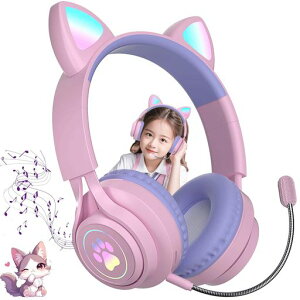 �q���p�w�b�h�z���˂��݂�/�L��/�l�R�~�~�L�b�Y�w�b�h�t�H��bluetooth5.4���O���\�}�C�N�t�����A���^�C���C���j���ËL�Ɗw�K�ɍœK�q���p�w�b�h�t�H��bluetoothheadphone3.5mm/TF�J�[�h�Đ�