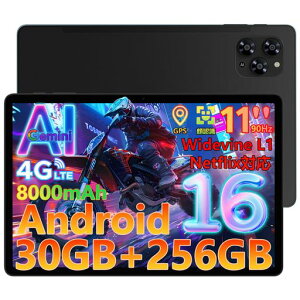 �yAndroid164GLTE�^�u���b�g�zDOOGEEG6�A���h���C�h16�^�u���b�g11�C���`30GB+256GB+2TBTF�g��90HzIPS����WidevineL1Netflix�Ή���F��13MP/5MP�J����