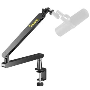 MAONO �}�C�N�A�[�� �}�C�N�X�^���h ���� ���ϋv �����p�x���� �ω׏d1.8kg �v���ȋ����� ���}�C�N�X�^���h �܂��� �B���Ǘ� �e�[�u���ی� �N�����v �ϊ��l�W�t�� PD200X/SM7B/MV7�Ȃǃ}�C�N�c