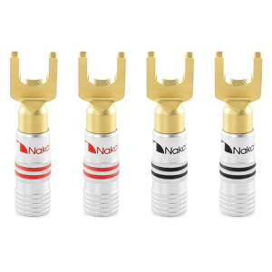 NakamichiExcel�V���[�Y24K�����b�LBananaPlugs�o�i�i�v���O12AWG-18AWG�Q�[�W�T�C�Y4mm�X�s�[�J�[�A���vHi-FiAV�X�e���I�z�[���V�A�^�[�I�[�f�B�I���C���[�P�[�u��