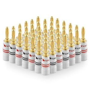 Nakamichi�o�i�i�v���Obananaplugs24K�����b�L�X�s�[�J�[�P�[�u���R�l�N�^�[�A���~���^���V�F��12AWG-18AWG�Q�[�W�T�C�Y4mm(48��(24�y�A)�o�i�i�v���O)