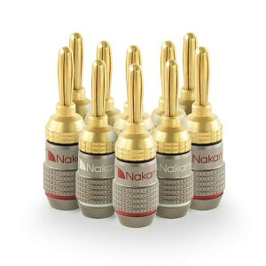 NakamichiFanLockExcel�V���[�Y24k�����b�L�o�i�i�v���O10AWG-18AWG�Q�[�W�T�C�Y4mm�X�s�[�J�[�A���vHi-Fi�X�e���I�z�[���V�A�^�[���W�I�I�[�f�B�I���C���P�[�u��AV