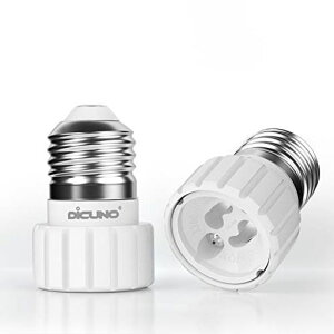 DiCUNO E26�E�������GU10 �����ϊ��A�_�v�^�[ �d���\�P�b�g �ő�d����200W 160�x�ϔM 2�Z�b�g