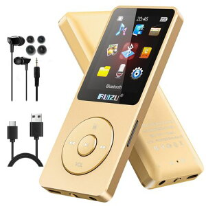 RUIZU 64GB MP3�v���[���[ Bluetooth 5.3�A��e�ʃ������A1.8�C���`��� �|�[�^�u�����y�v���[���[�AFM���W�I�A�^���@�\�A�d�q���ЁA�f��A�ʐ^�{���A�A���[���A�V���b�t���A�C�R���C�U�[�A�Łc