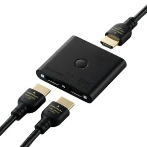 �G���R�� HDMI �ؑ֊� 8K 60Hz 2����1�o�� �o���� ���^ (12mm) PS5�E4 / Nintendo Switch/Fire TV Stick �� DH-SW8KBD21BK/E