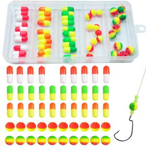 ウキ釣り発泡ウキ仕掛け手作り釣りフォームウキ発泡シモリ高浮力アピール5種カラー3サイズ50本セット