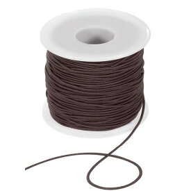 弾力ゴム紐ブレスレット用茶色太さ1.0mm約50m巻弾力線ジュエリー製作ブレスレット作成修理DIYビーズステッチ糸伸びる通しワイヤーストレッチゴムコードネックレス用手芸用品手作り材料…
