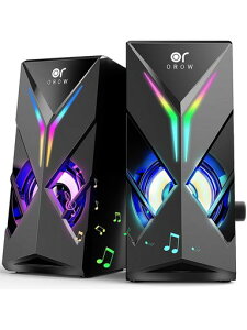 OROW PC�X�s�[�J�[ 10W�o�� �Q�[�~���O�X�s�[�J�[ �f�X�N�g�b�v�X�s�[�J�[ RGB�X�s�[�J�[ �p�\�R���p �X�s�[�J�[ �剹�ʃR���s���[�^�X�s�[�J�[ ���j�^�[�p�X�s�[�J�[ 3.5mm����(S201)