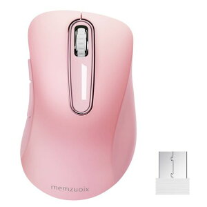memzuoix ���C�����X�}�E�X ���� 2.4GHz �l�ԍH�w�f�U�C�� �����Ԏg�p�Ŕ��ɂ��� 1400DPI �����x���w�g���b�L���O ���}���p USB ���V�[�o�[�t�� 5�{�^�� PC �m�[ �gMacBook Chrome OS �Ή��A�s���N