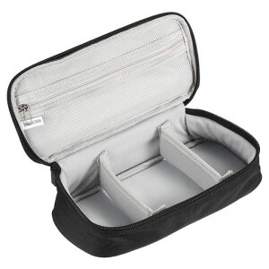 PATIKIL25x6.5cm電子オーガナイザーケース2個防水ケーブルオーガナイザーバッグ旅行用キャリーケースデジタルマルチメーターカメラコードじゅうでんきイヤホンアダプター用黒