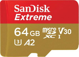 Sandisk 64gb Extreme microsd uhs i�J�[�h �X�}�[�g�t�H���A�A�N�V�����J���A�h���[���ł�4K�r�f�I�p 170mb/�b�ǂݎ��A80mb/s ��������sdsqxah 064g gn6mn�A���b�h/�S�[���h