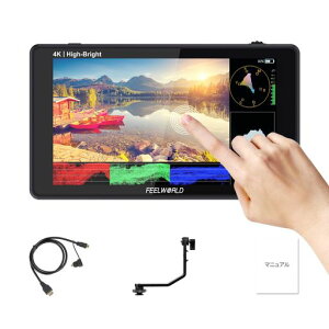 FEELWORLDLUT6E6�C���`�^�b�`�X�N���[����჌�t�J�����p�t�B�[���h���j�^�[4KHDMI���o��1600nit���P�x3DLUT�g�`�t��HD1920X1080IPS���{��ݒ�\
