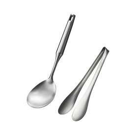 CORELLE(コレール)キッチンツール2点セット万能調理スプーントング継ぎ目のないステンレス食洗器対応お手入れ簡単盛り付けドウシシャ