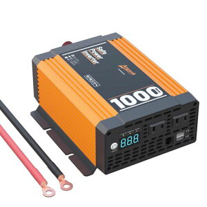 Ampeak�������C���o�[�^�[1000W�o��12V��p�C���g88%�ϊ�����DC12V��AC100V�ɕϊ�USB-A&AC100V�Ή�2�̗�p�t�@���ň���ғ�8��̕ی�@�\�t��