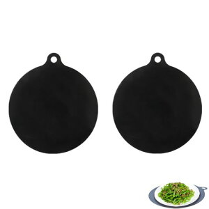 LIKENNYihマットihクッキングヒーターマットシリコンマット2枚入り直径約22cmブラック耐熱温度250°C水洗い可能電磁調理器用コンロクッキングヒーター用調理台保護マット