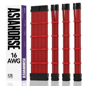 AsiaHorsePC�p�X���[�u�P�[�u��GPU/CPU�pPC�d�������P�[�u����[16AWG�����\���R�A]4�{&30CM2�{��8�s��GPU1�{��8�s��CPU1�{��24�s�����_��ŊǗ����e�Ղł�