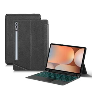 �c/���u���Ή�GalaxyTabS10Plus/TabS9FEPlus/S9Plus12.4�C���`�L�[�{�[�h�P�[�X�^�b�`�p�b�h�o�b�N���C�g�t���}�O�l�b�g���������V���I�~�J�o�[�M�����N�V�[S10+/S9