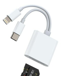 USB C Lightning�ϊ� Microsd SD�J�[�h���[�_�[�Ή�iPhone 14 15 Pro Ipad���C�g�j���O�^�C�vc�X�}�z�A�_�v�^Type-C �f�W�J���ʐ^�f�[�^�ڍs�ۑ��]���A�_�v�^�[USB-C�p�\�R��Macbook Reader