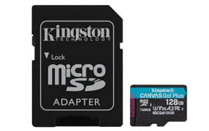 Kingston 128GB microSDXC Canvas Go Plus Gen4 200MB/�b A2 U3 V30 �A�_�v�^�t�� SDCG4/128GB