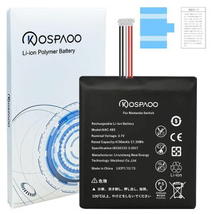 KOSPAOOforNintendoSwitch�o�b�e���[������e��4700mAh3.7V����9%HAC-003�d�rPSE�F�ؑΉ�NintendoSwitchOLED/HAC-001/HEG-001�@��݊��C���p
