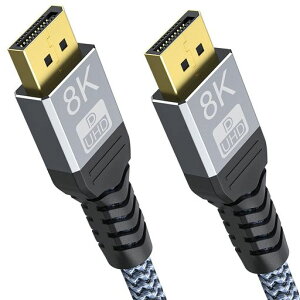 Displayport�P�[�u��8K1.4�K�iYOJOCK�f�B�X�v���C�|�[�g�P�[�u��HDR�Ή�8K@60HZ/4K@144HzDPtoDp�P�[�u���ő�32.4Gbps�n�C�X�s�[�h�f���E���������o��2M