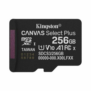 Kingston Canvas Select Plus microSD�������[�J�[�h 256GB microSDXC Gen3 150MB/s A1�J�[�h + �A�_�v�^�[ - SDCS3/256GB