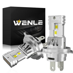 WENLE 360°�p�x�����\ H4/H19���p led �w�b�h���C�g �o���u Hi/Lo�ؑ� ���� �z���C�g 6500K DC12V�ԑΉ� 2�{��