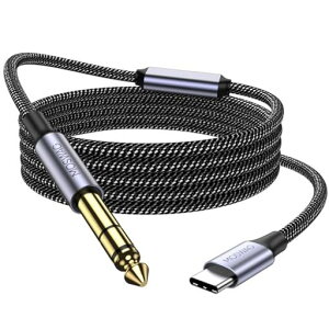 MOSWAG(�^���@�\�t��)USB-C-6.35mm�I�[�f�B�I�P�[�u��(1m)�M�^�[�P�[�u��type-c6.35mm�^�C�vC�^���P�[�u���A�_�v�^�[TypeC-6.35TRS�I�[�f�B�I�P�[�u��