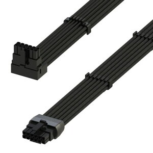 LINKUP - AVA Left Angle 600W PCIE 5.0 16Pin (12+4) High Current Power Cable | ���`�A�͂񂾕t���A�X���[�u�^�C�v16AWG | RTX5000�ERTX4000�ERTX3000