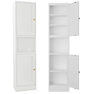 科飛亜食器棚スチール製レンジ台付きカップボードキッチン収納調節可能な棚付きキッチンボードドアは左右付け替え可能レンジ台大容量ワイヤーホール付き一人暮らしスリム組立品(幅40…