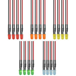 Doyime �W�I���}�d���p �����_�C�I�[�h �z���t�� 3mm 5�F 20�{���� �`�b�vLED 5-12V�p ��R�t�� �d�Ԗ͌^ �S���͌^ �����͌^ �͌^�d��