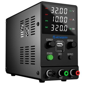 Jesverty �������艻�d���V�^SPS-3010M(30V/10A) �A0-32V 0-10A�d���d���ρA�X�C�b�`���O�d���A20W USB Type-A &