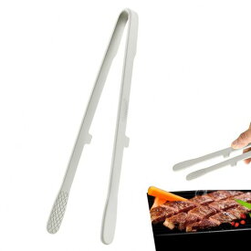 RuiChyシリコーントング菜箸トングバーベキュートングキッチントング細い耐熱自立式滑り止めフードトング焼肉揚げ物パンパスタ調理用グレー